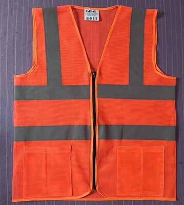 ISAFE ORANGE REFELCTIVE JACKET FOR CONSTRUCTION