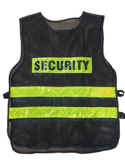 ISAFE Polyester Fabric Security Print Reflective Safety Jacket | Ideal For a Variety Of Purposes Such As Traffic Control, Sports, Construction Sites & Sea Patrolling | Black ISAFE Polyester Fabric Security Print Reflective Safety Jacket | Ideal For a Variety Of Purposes Such As Traffic Control, Sports, Construction Sites & Sea Patrolling | Black