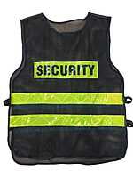 ISAFE Polyester Fabric Security Print Reflective Safety Jacket | Ideal For a Variety Of Purposes Such As Traffic Control, Sports, Construction Sites & Sea Patrolling | Black ISAFE Polyester Fabric Security Print Reflective Safety Jacket | Ideal For a Variety Of Purposes Such As Traffic Control, Sports, Construction Sites & Sea Patrolling | Black