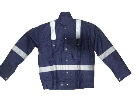 ISAFE Industrial Workwear Safety Waistcoat Jeans Jacket with Reflective Tape for Worker, Engineers, Supervisor ISAFE Industrial Workwear Safety Waistcoat Jeans Jacket with Reflective Tape for Worker, Engineers, Supervisor