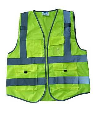 Reflectosafe Pro Polyester Neon Green Fluorescent Safety Jacket