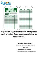 White Paper Safety Inspection Tag White Paper Safety Inspection Tag