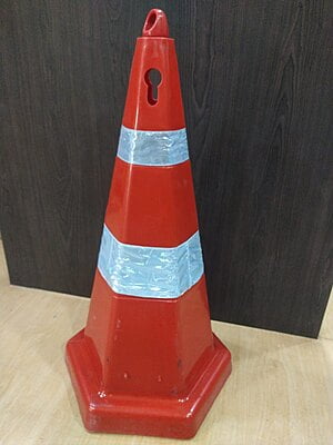 Hexagonal Road Safety Cone.