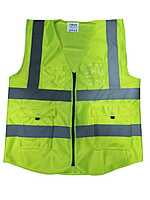 It's Own High Visibility 2" Reflective Safety Zipper Jacket with 4 Pockets Polyester Fabric Green Free Size It's Own High Visibility 2" Reflective Safety Zipper Jacket with 4 Pockets Polyester Fabric Green Free Size